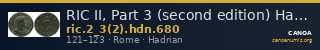 RIC II, Part 3 (second edition) Hadrian 680 — CANOA