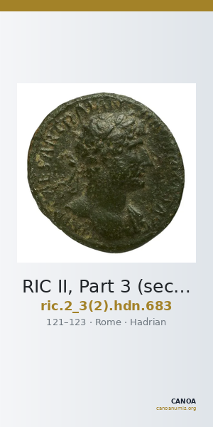 RIC II, Part 3 (second edition) Hadrian 683 — CANOA