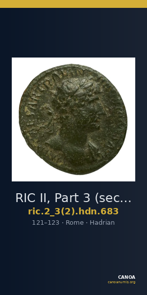 RIC II, Part 3 (second edition) Hadrian 683 — CANOA