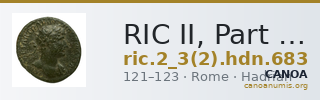 RIC II, Part 3 (second edition) Hadrian 683 — CANOA