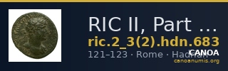 RIC II, Part 3 (second edition) Hadrian 683 — CANOA
