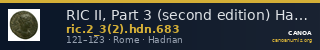 RIC II, Part 3 (second edition) Hadrian 683 — CANOA