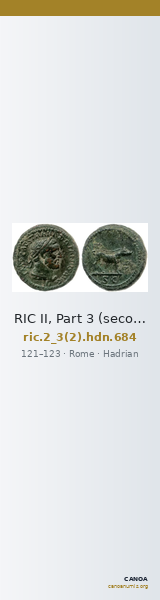 RIC II, Part 3 (second edition) Hadrian 684 — CANOA