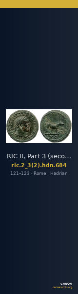 RIC II, Part 3 (second edition) Hadrian 684 — CANOA