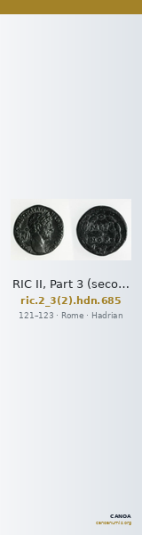 RIC II, Part 3 (second edition) Hadrian 685 — CANOA