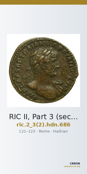 RIC II, Part 3 (second edition) Hadrian 686 — CANOA