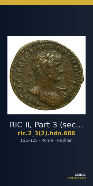 RIC II, Part 3 (second edition) Hadrian 686 — CANOA