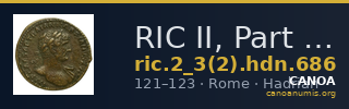 RIC II, Part 3 (second edition) Hadrian 686 — CANOA