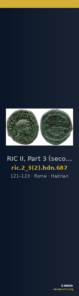 RIC II, Part 3 (second edition) Hadrian 687 — CANOA