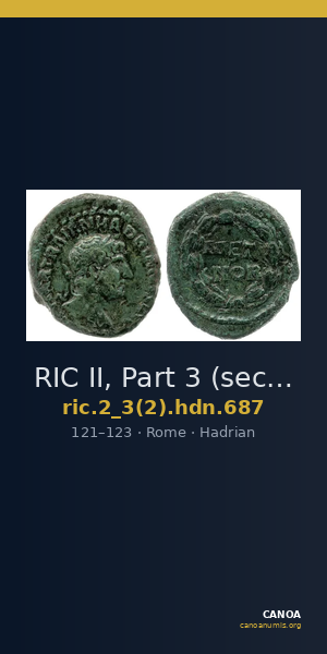 RIC II, Part 3 (second edition) Hadrian 687 — CANOA