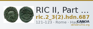 RIC II, Part 3 (second edition) Hadrian 687 — CANOA