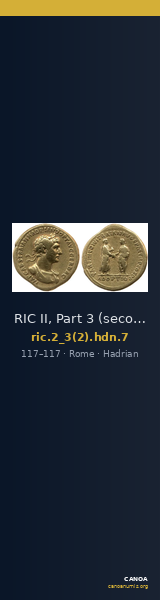 RIC II, Part 3 (second edition) Hadrian 7 — CANOA