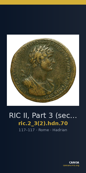 RIC II, Part 3 (second edition) Hadrian 70 — CANOA