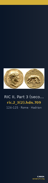 RIC II, Part 3 (second edition) Hadrian 709 — CANOA