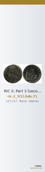 RIC II, Part 3 (second edition) Hadrian 71 — CANOA
