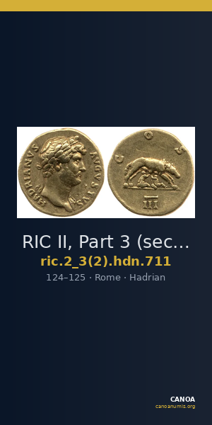 RIC II, Part 3 (second edition) Hadrian 711 — CANOA