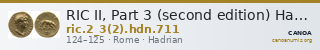 RIC II, Part 3 (second edition) Hadrian 711 — CANOA