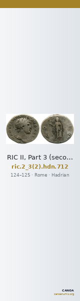 RIC II, Part 3 (second edition) Hadrian 712 — CANOA