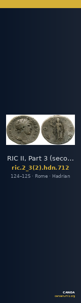 RIC II, Part 3 (second edition) Hadrian 712 — CANOA