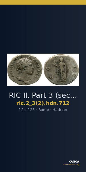 RIC II, Part 3 (second edition) Hadrian 712 — CANOA