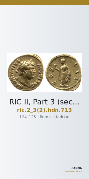 RIC II, Part 3 (second edition) Hadrian 713 — CANOA