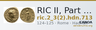 RIC II, Part 3 (second edition) Hadrian 713 — CANOA