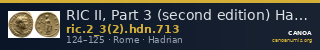 RIC II, Part 3 (second edition) Hadrian 713 — CANOA