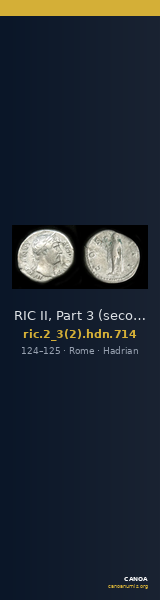 RIC II, Part 3 (second edition) Hadrian 714 — CANOA