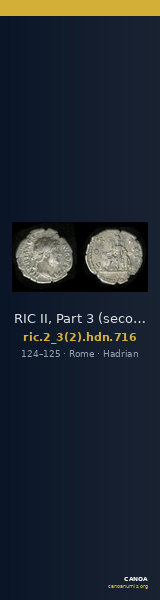 RIC II, Part 3 (second edition) Hadrian 716 — CANOA
