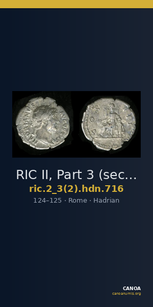 RIC II, Part 3 (second edition) Hadrian 716 — CANOA