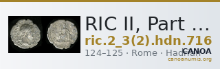 RIC II, Part 3 (second edition) Hadrian 716 — CANOA