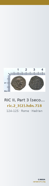 RIC II, Part 3 (second edition) Hadrian 718 — CANOA
