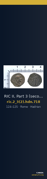 RIC II, Part 3 (second edition) Hadrian 718 — CANOA