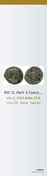 RIC II, Part 3 (second edition) Hadrian 719 — CANOA