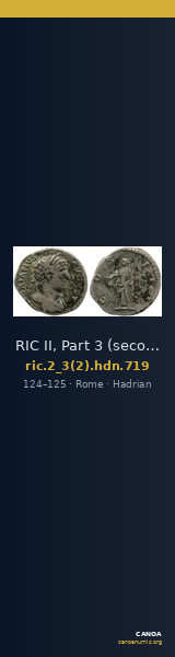 RIC II, Part 3 (second edition) Hadrian 719 — CANOA