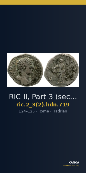 RIC II, Part 3 (second edition) Hadrian 719 — CANOA