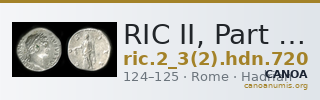 RIC II, Part 3 (second edition) Hadrian 720 — CANOA