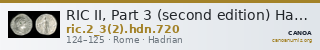 RIC II, Part 3 (second edition) Hadrian 720 — CANOA