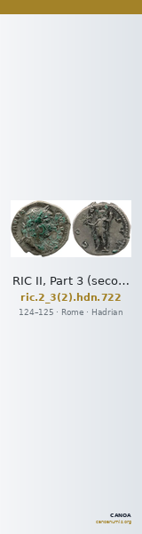 RIC II, Part 3 (second edition) Hadrian 722 — CANOA
