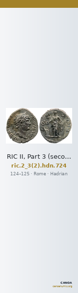RIC II, Part 3 (second edition) Hadrian 724 — CANOA