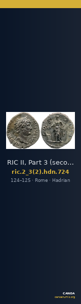 RIC II, Part 3 (second edition) Hadrian 724 — CANOA