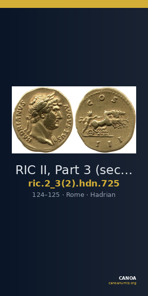 RIC II, Part 3 (second edition) Hadrian 725 — CANOA