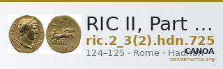RIC II, Part 3 (second edition) Hadrian 725 — CANOA