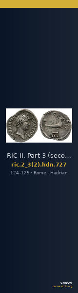 RIC II, Part 3 (second edition) Hadrian 727 — CANOA