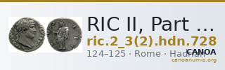 RIC II, Part 3 (second edition) Hadrian 728 — CANOA