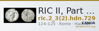 RIC II, Part 3 (second edition) Hadrian 729 — CANOA