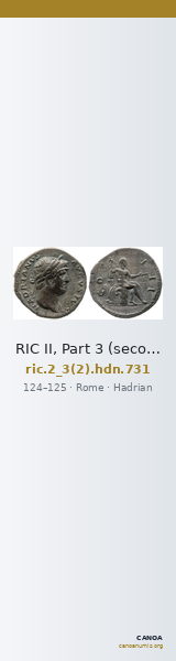 RIC II, Part 3 (second edition) Hadrian 731 — CANOA