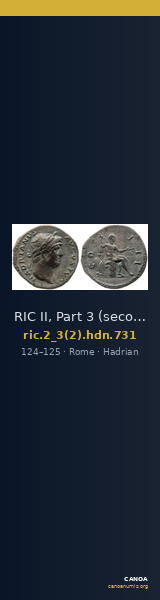 RIC II, Part 3 (second edition) Hadrian 731 — CANOA