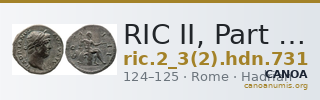 RIC II, Part 3 (second edition) Hadrian 731 — CANOA