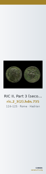 RIC II, Part 3 (second edition) Hadrian 735 — CANOA